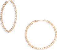 NORDSTROM RACK Crystal Inside Out Hoop Earrings