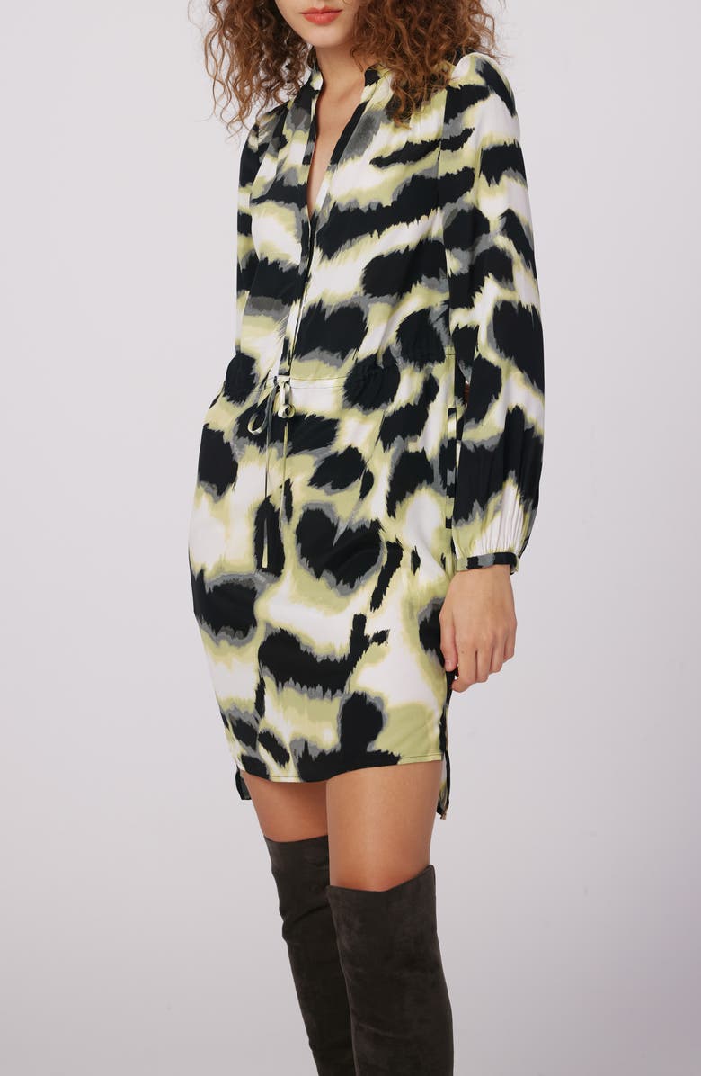 DVF Sonoya Long Sleeve High-Low Dress, Alternate, color, 