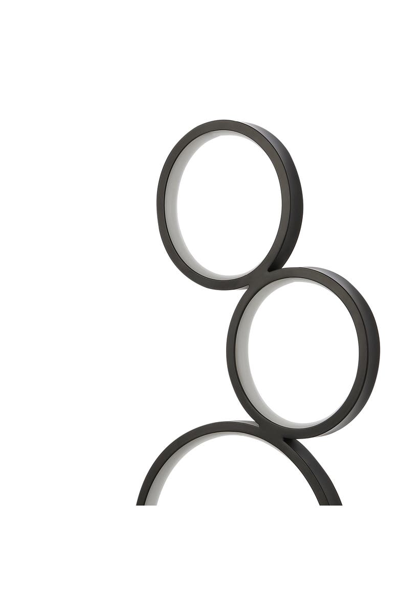 JONATHAN Y Juno 3-Light Bohemian Coastal Iron Integrated LED Table Lamp, Alternate, color, Black