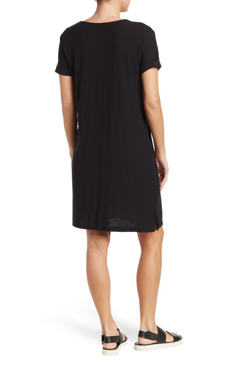 James Perse Rolled Sleeve T-Shirt Dress, Alternate, color, 