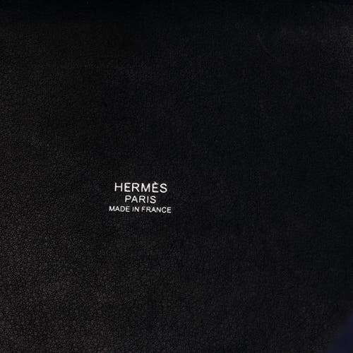 Pre-owned Hermes Hermes Picotin Lock Bag Felt With Leather Pm In Blue