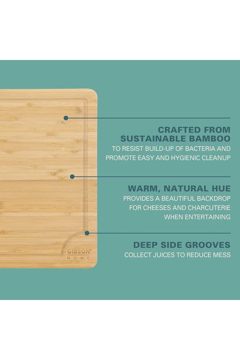 18x12" Rectangle Wood Cutting Board w/Juice Grooves, Alternate, color, Brown
