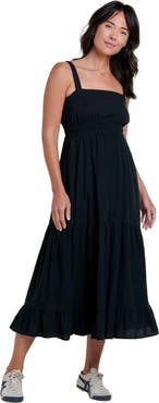 Toad & Co Taj Hemp Tiered Midi Sleeveless Dress