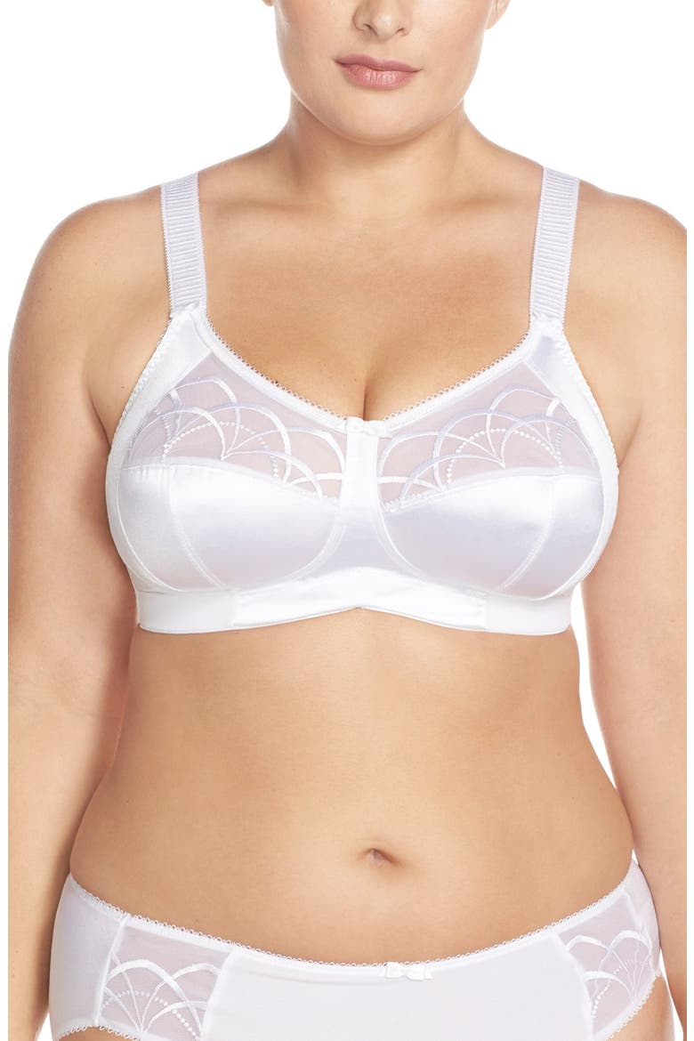 Cate Full Figure Soft Cup Bra, Main, color, WHITE