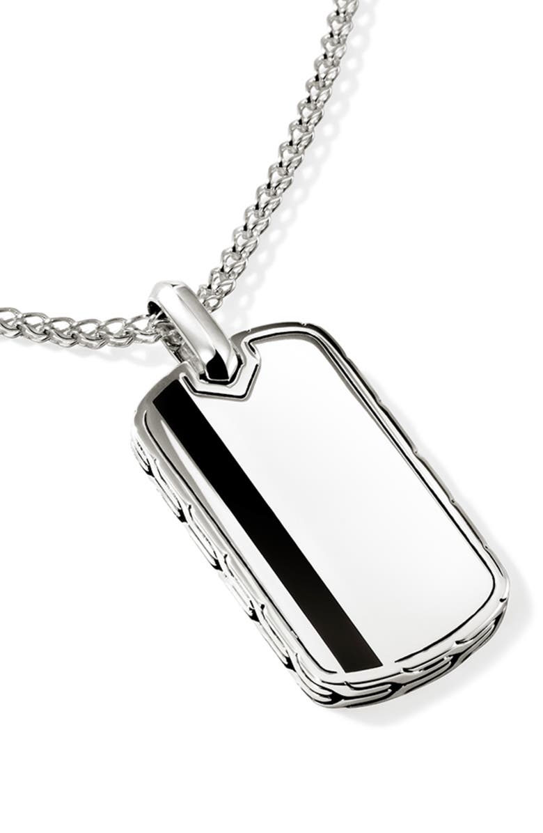 John Hardy Tag Necklace, Sterling Silver, Enamel, Alternate, color, 