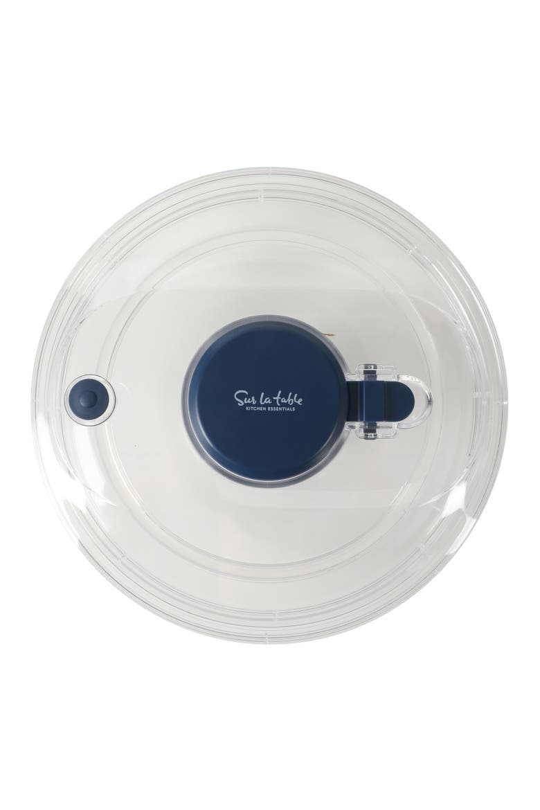Aero Stainless Steel Salad Spinner with Removable Basket, Alternate, color, Navy Blue