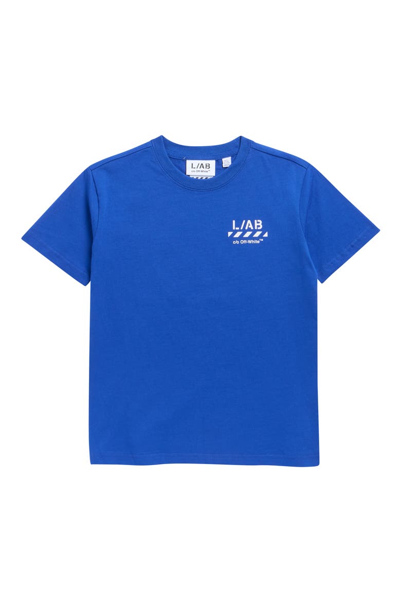 Kids' Diagonal Logo T-Shirt, Main, color, COBALT BLUE