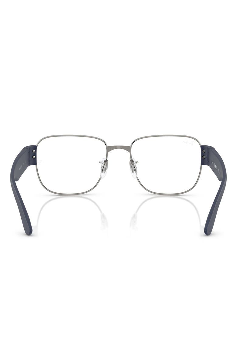 Ray-Ban 55mm Square Optical Glasses, Alternate, color, Gunmetal