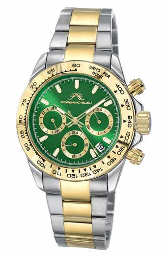 PORSAMO BLEU Alexis Two-Tone Multifunction Bracelet Watch, 37mm