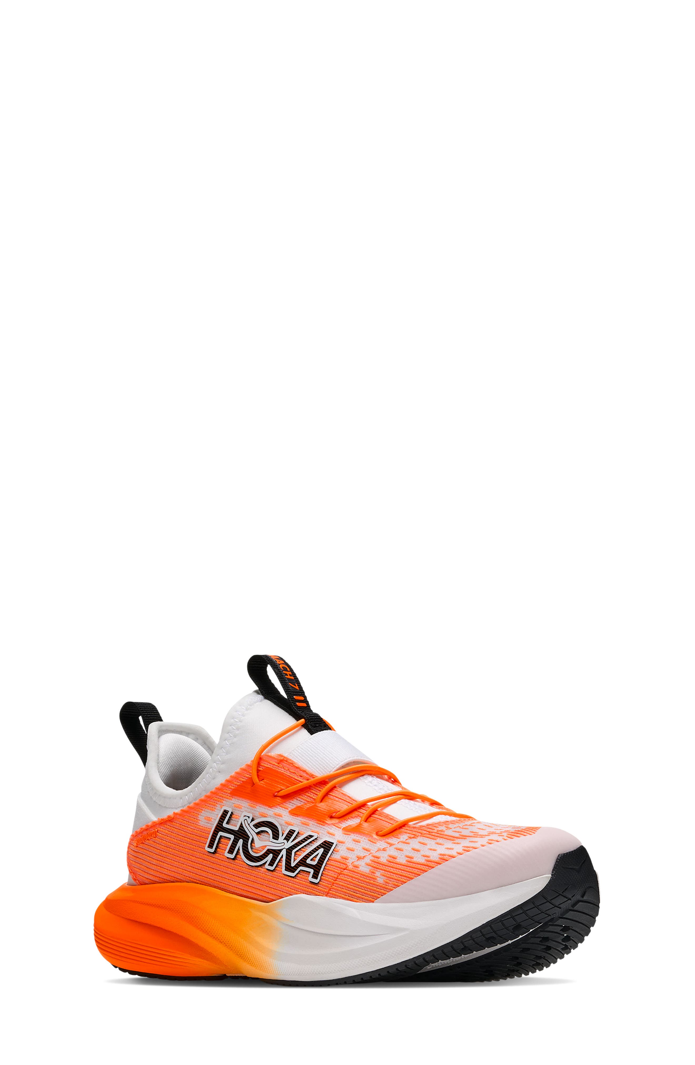 Kids' Mach 7 Running Shoe, Main, color, FROST / NEON TANGERINE