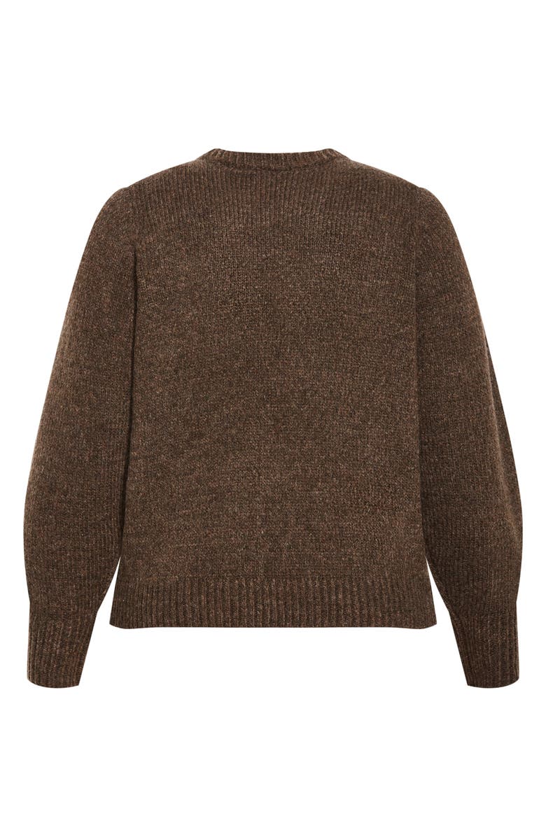 City Chic Salem Cutout Sweater, Alternate, color, Chocolate