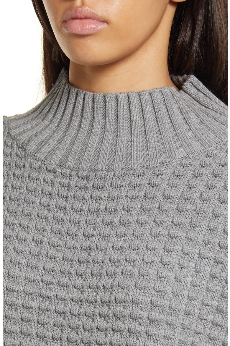 Mozart Popcorn Cotton Sweater, Alternate, color, GREY MELANGE