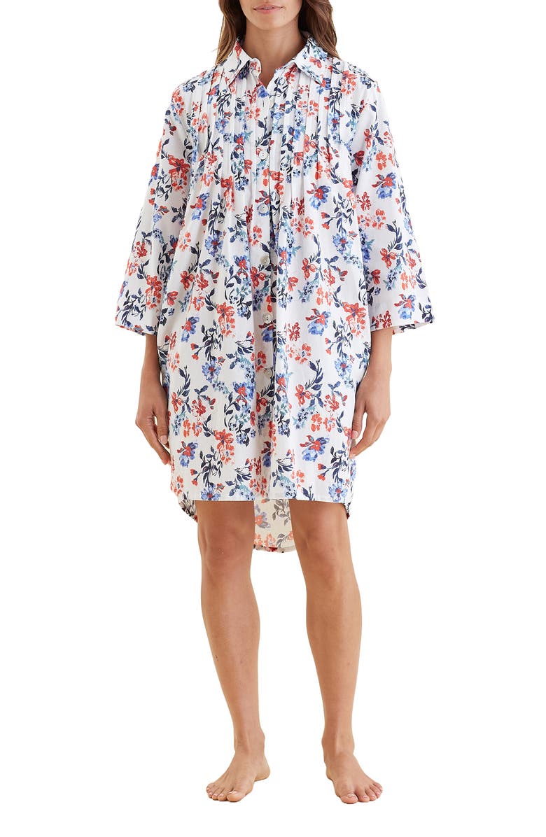 Papinelle Harper Pleated Cosy Organic Cotton Nightgown, Main, color,