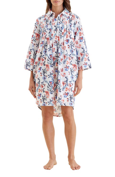 Harper Pleated Cosy Organic Cotton Nightgown