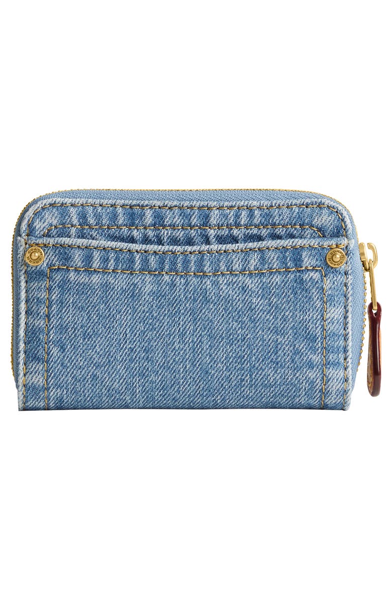 COACH Small Essential Denim Wallet, Alternate, color,