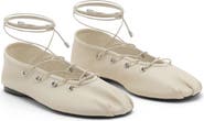 MANGO Ankle Wrap Ballet Flat