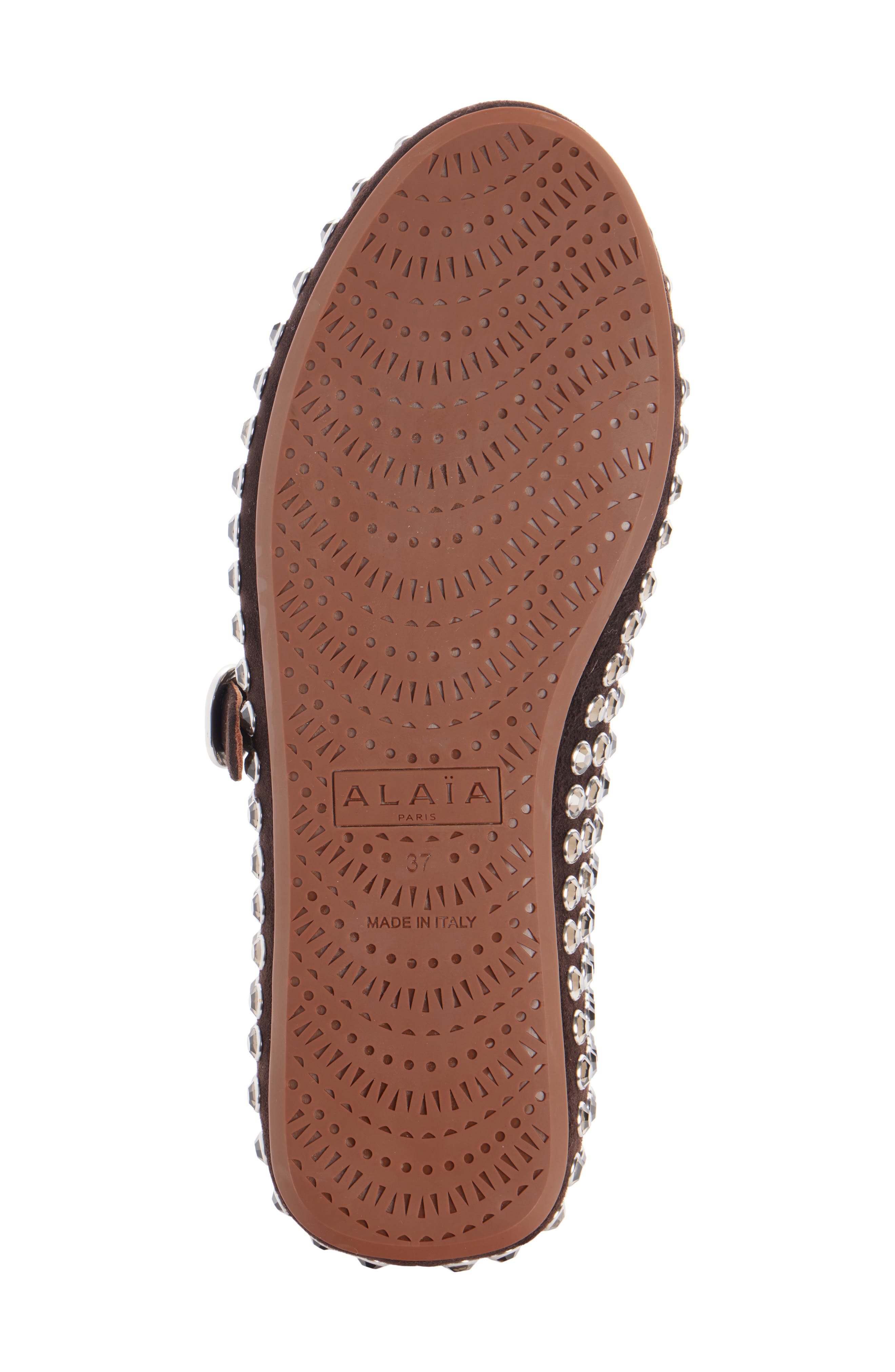 Alaïa Crystal Mary Jane Ballet Flat, Alternate, color, 