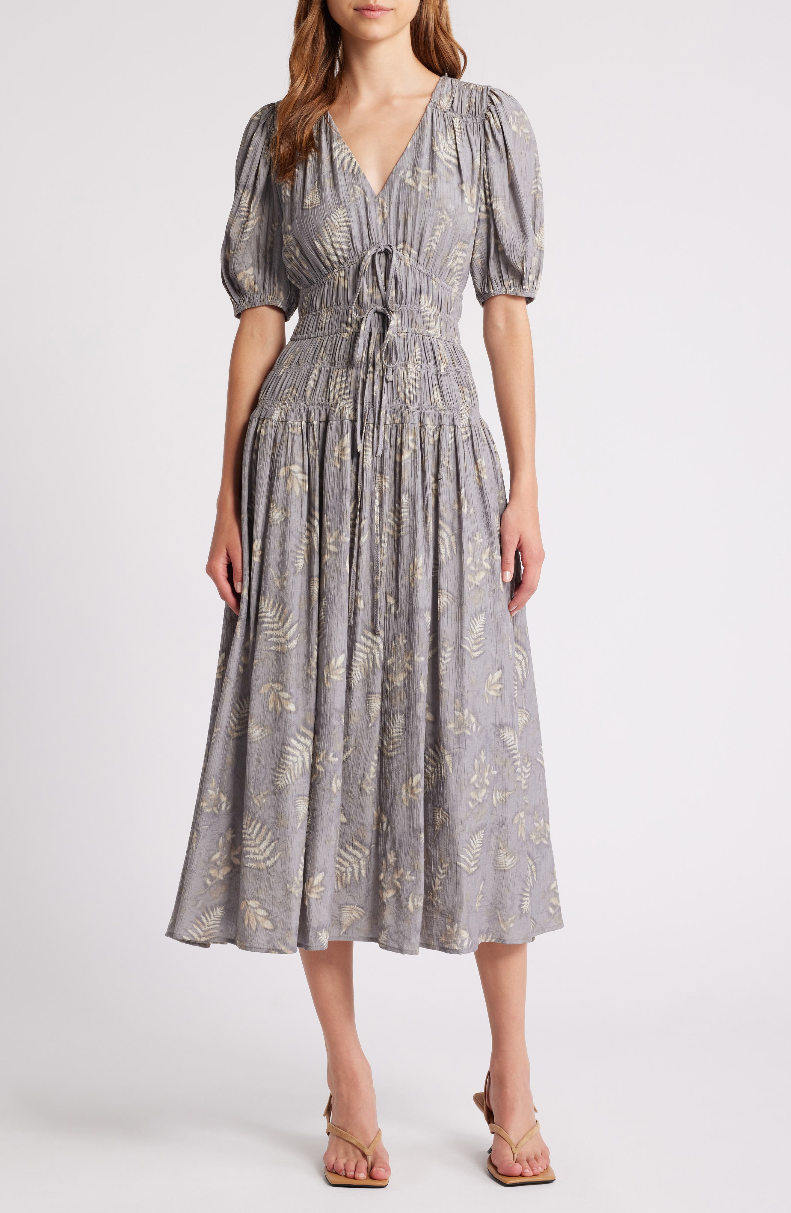 MOON RIVER V-Neck A-Line Dress (Women) | Nordstromrack