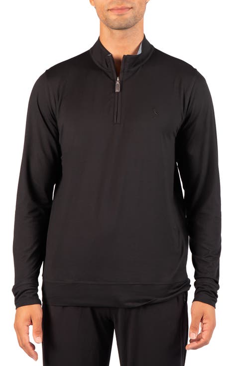 Brushed Melange Quarter Zip Pullover