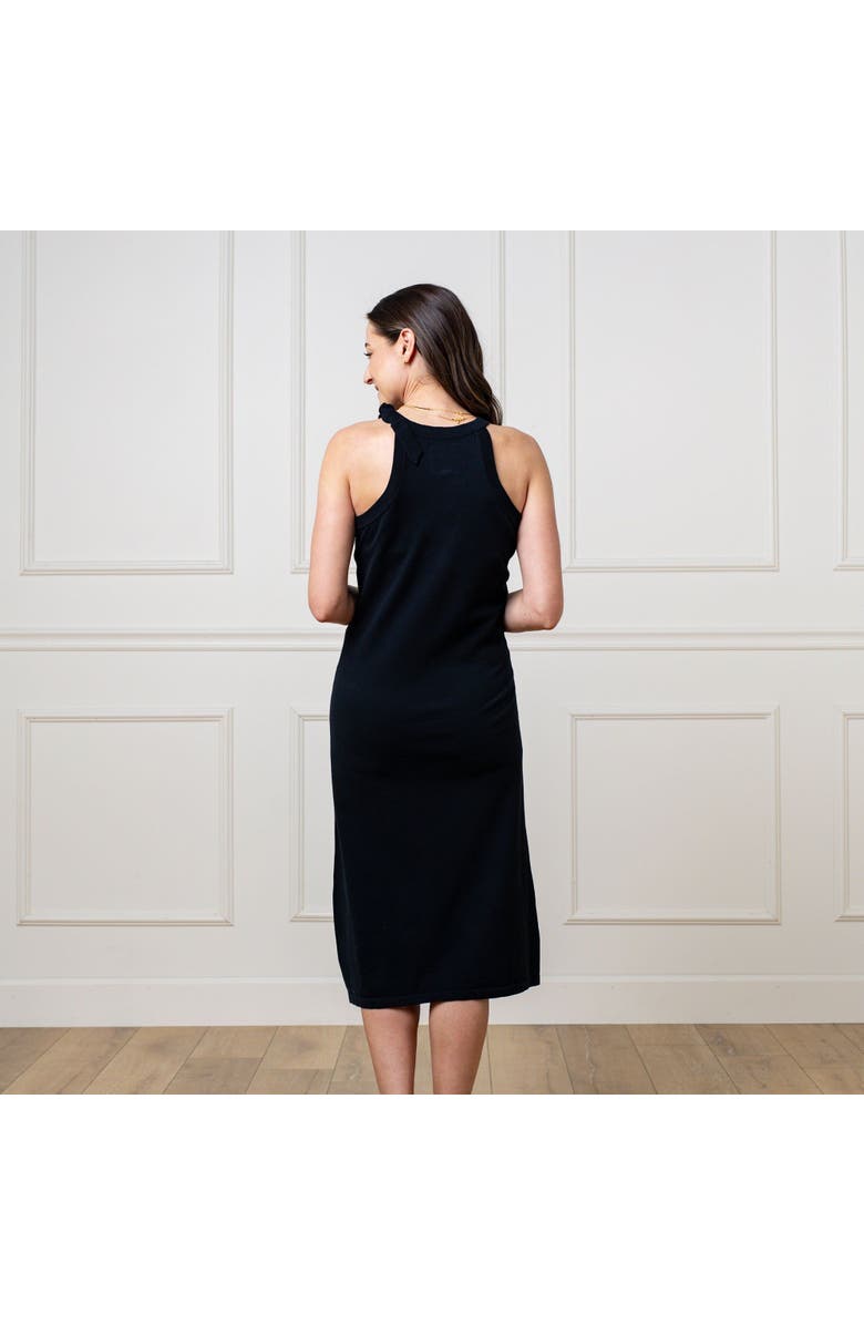 Hope & Henry Womens' Halter Tie Sweater Dress, Alternate, color, Black