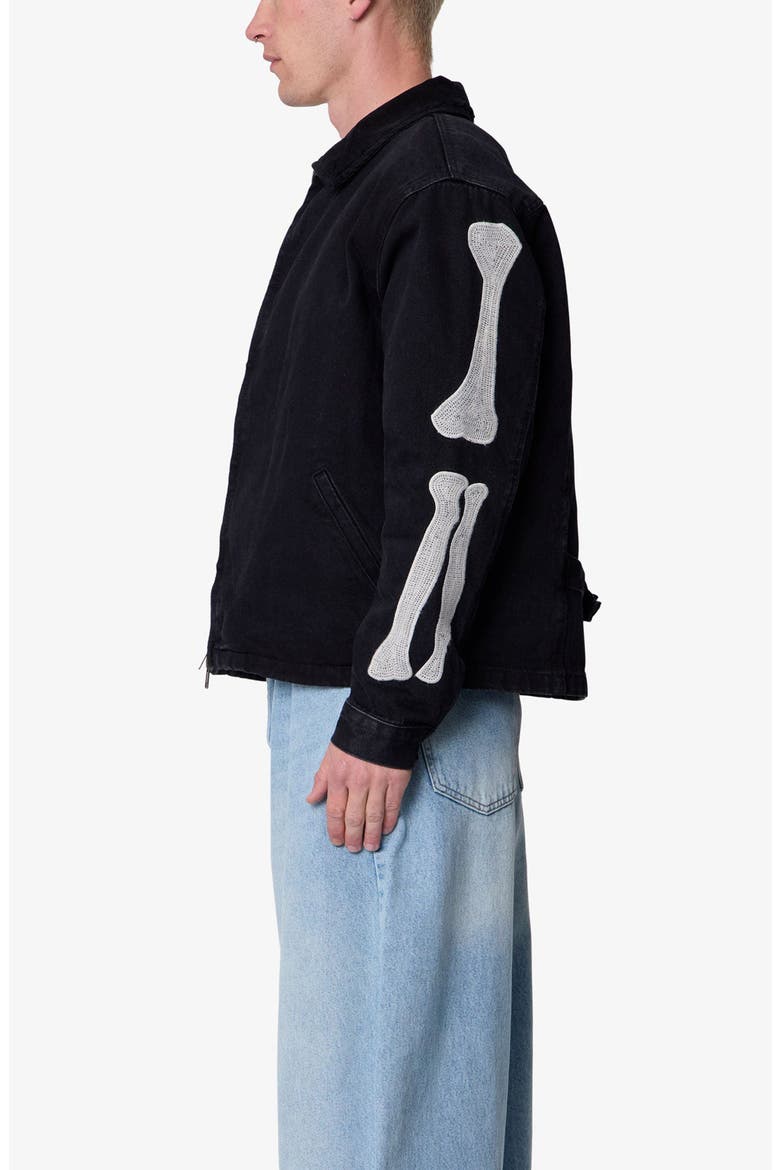 Skeleton Work Jacket, Alternate, color, BLACK