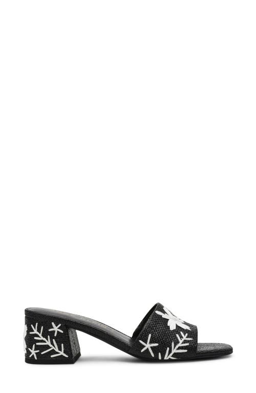 Anne Klein Dolls Block Heel Sandal In Black Multi