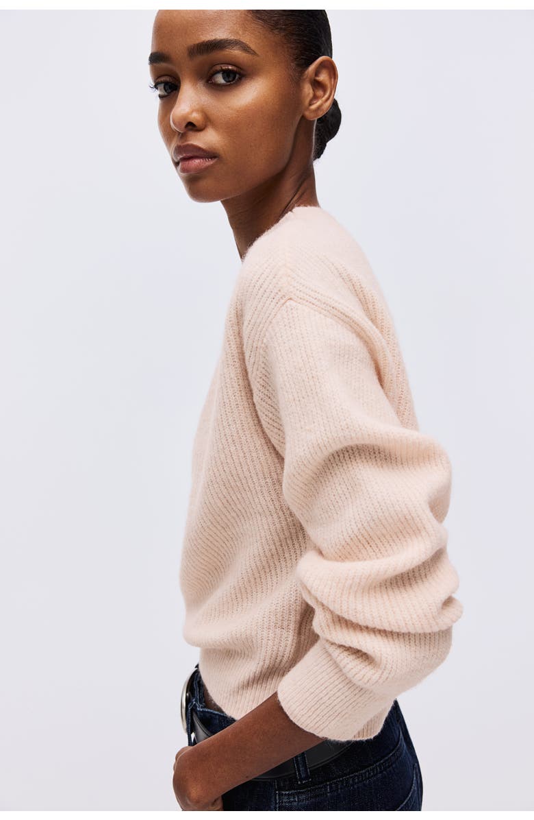 H&M Oversized Boat-neck Jumper, Alternate, color, Light Peach Pink