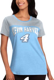 G-III 4HER BY CARL BANKS Women's G-III 4Her by Carl Banks Light Blue/Gray Kevin Harvick Box Score T-Shirt