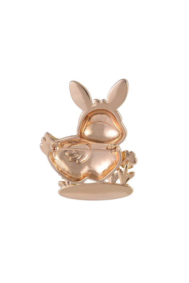 Bunny Ear Chick Easter Pin, Alternate, color, Yellow