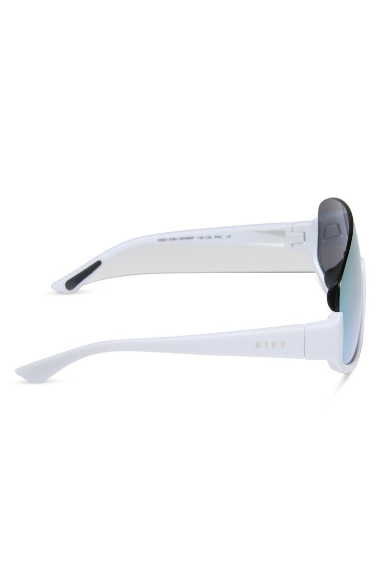 DIFF Blazer 135mm Shield Sunglasses, Alternate, color, White Lavendar