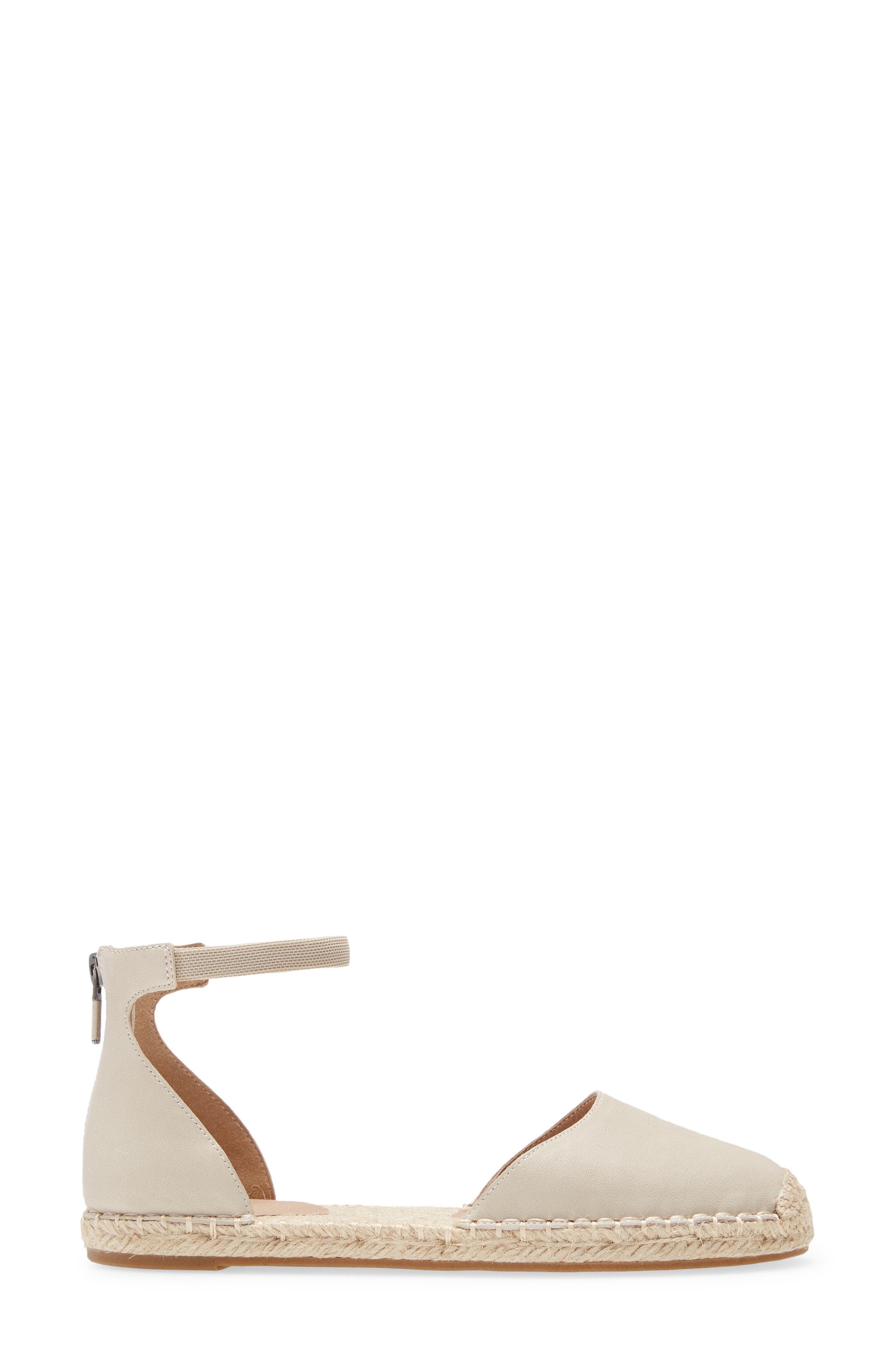 Lala Espadrille Flat, Alternate, color, BONE LEATHER