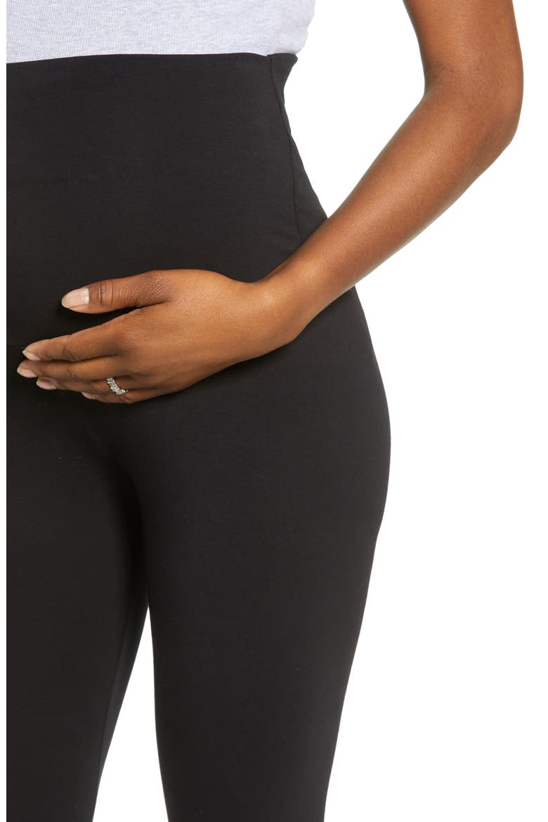 Angel 2-Pack Maternity Belly Support Maternity Leggings, Alternate, color, BLACK