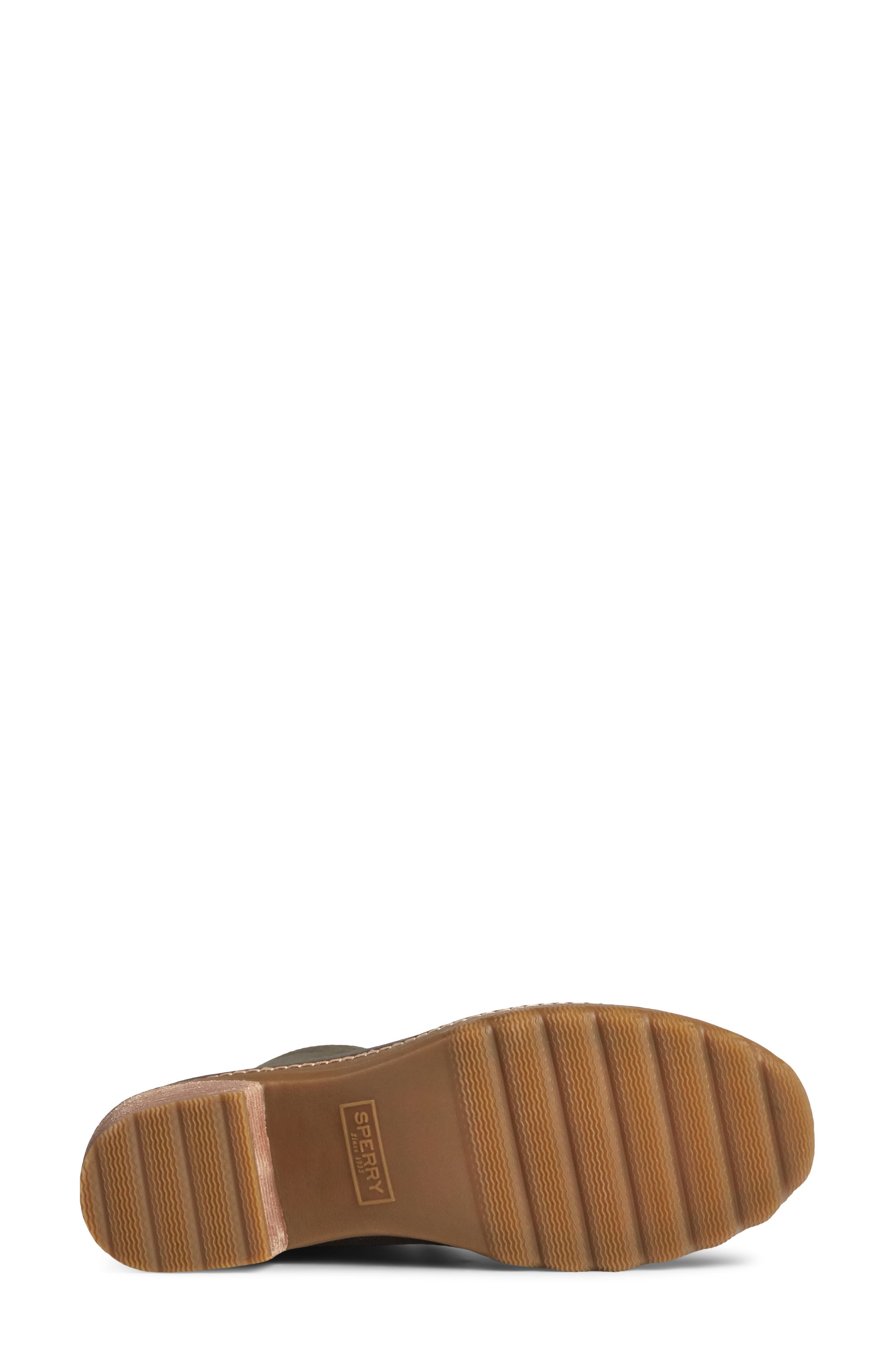 Saltwater Duck Bootie, Alternate, color, OLIVE LEATHER