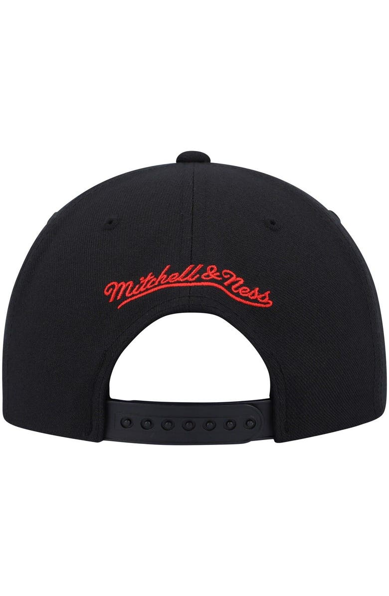 Mitchell & Ness Men's Mitchell & Ness Black Philadelphia 76ers Front Loaded Snapback Hat, Alternate, color, 