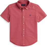 Polo Ralph Lauren Kids' Short Sleeve Cotton Oxford Button-Down Shirt