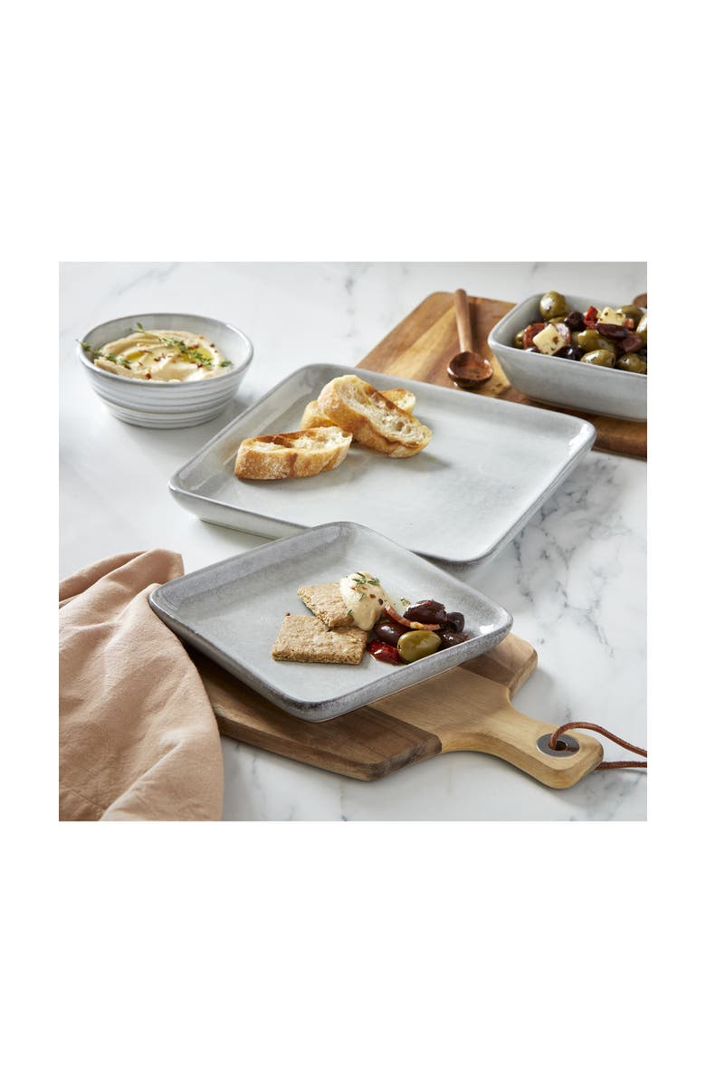 tag Stinson Square Large Serving Platter Light Gray Ceramic, Alternate, color, Gray