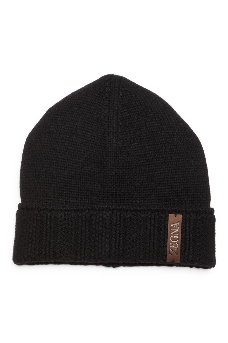 Cashmere Beanie, Main, color, BLACK