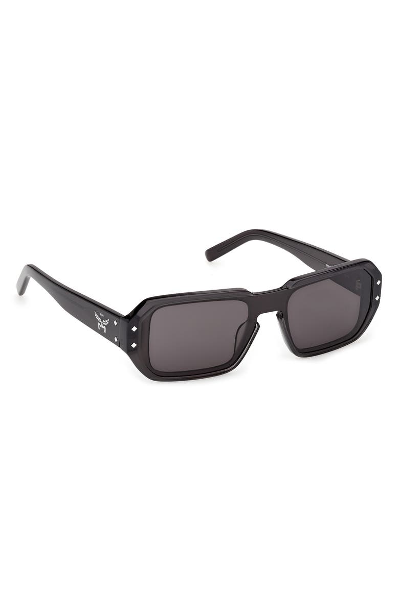 MCM Geometric Sunglasses, Alternate, color, Grey / Palladium / Shiny Smoke