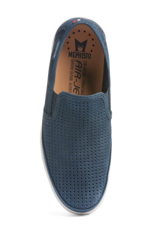 Mephisto Tiago Perforated Loafer In Blue