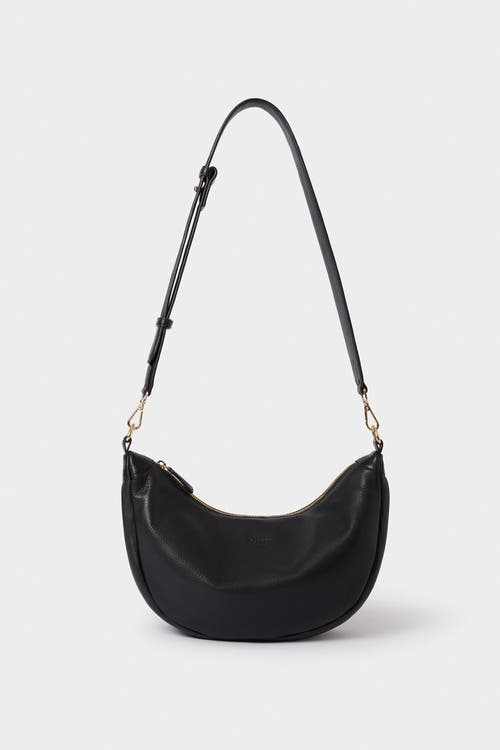 Osprey London The Oxford Leather Sling Bag In Black