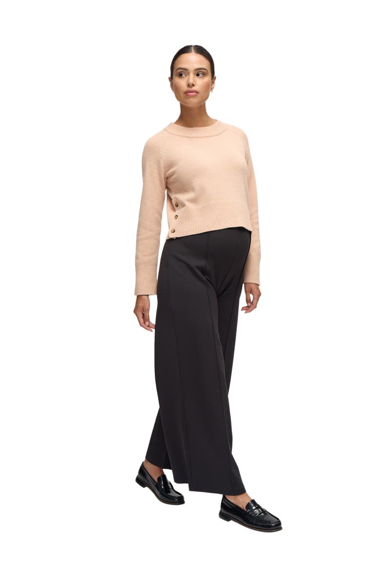 Mock Neck Maternity Sweater, Alternate, color, Pink
