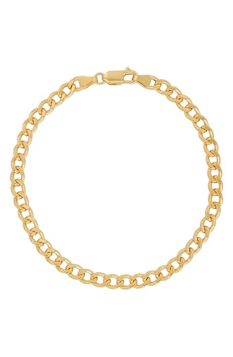 Men's 14K Gold Curb Chain Bracelet (Nordstrom Exclusive)