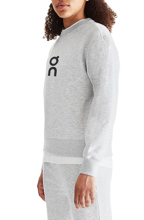 On Club Crewneck Cott Blend Sweatshirt In Gray