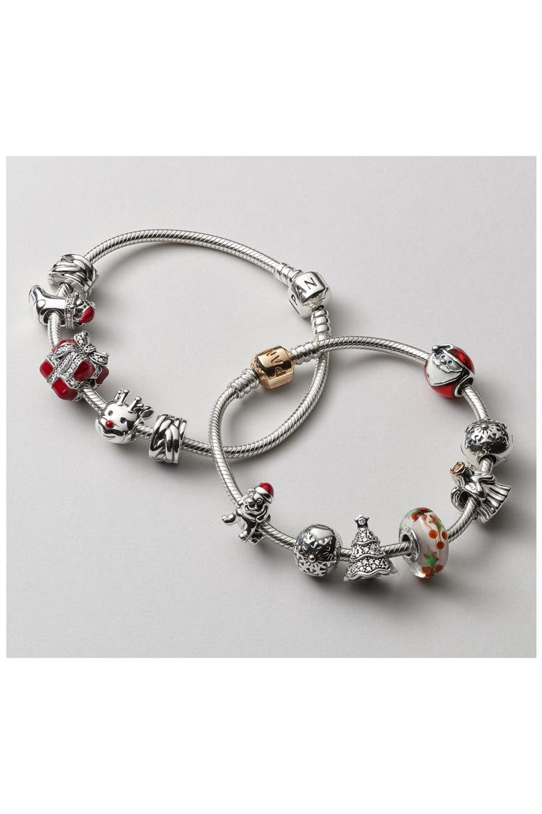 'Jolly Santa' Charm, Alternate, color, SILVER/ RED