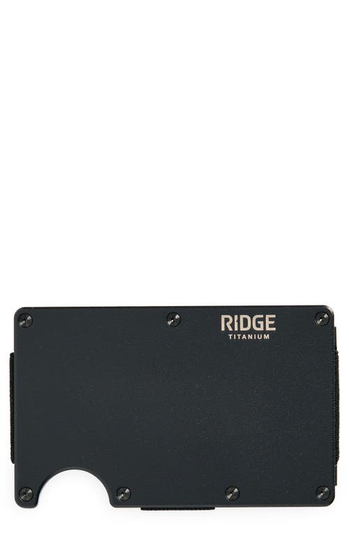 the Ridge Ridge Wallet - Titanium Money Clip in Matte Black 