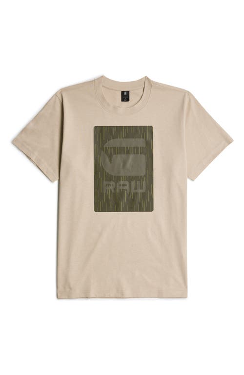 G-star Burger Box Rain Loose Organic Cotton Graphic T-shirt In Dk Brick