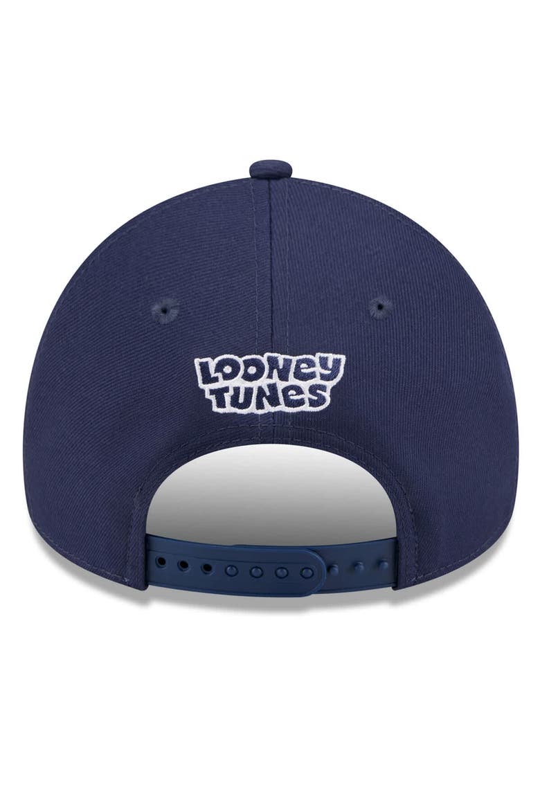 Youth New Era Navy Milwaukee Brewers Looney Tunes A-Frame 9FORTY Adjustable Hat, Alternate, color, Navy