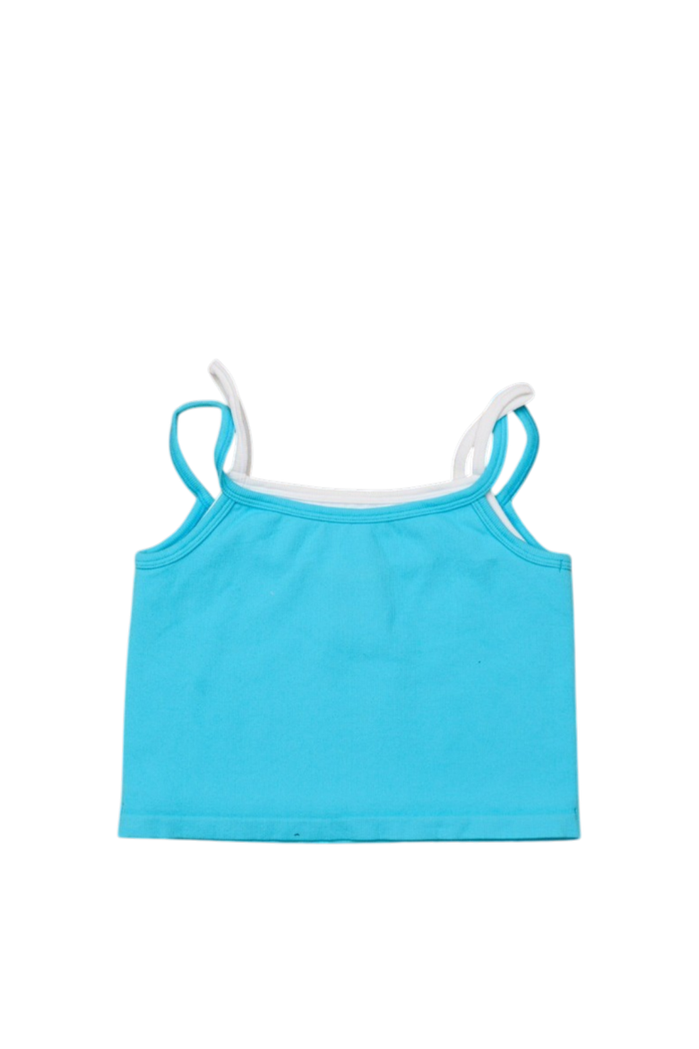Double Layer Crop Ribbed Cami w/ Snaps, Alternate, color, New Sky Blue
