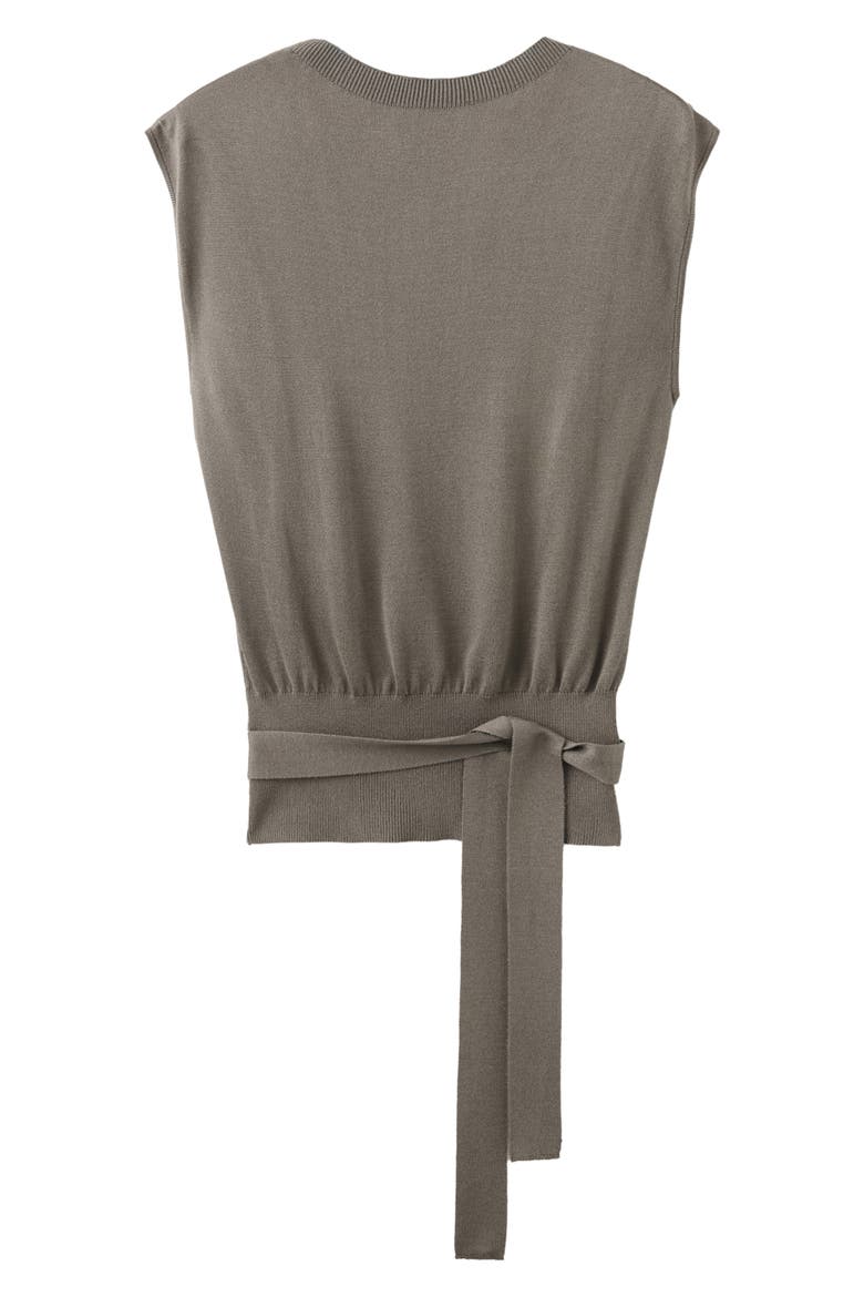 Belted Sweater Vest, Alternate, color, MEDIUM BROWN