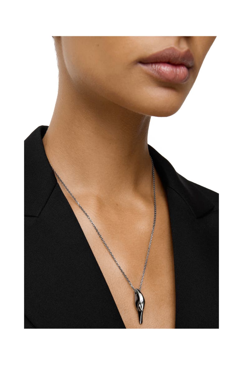 Duck Necklace, Alternate, color, Silver